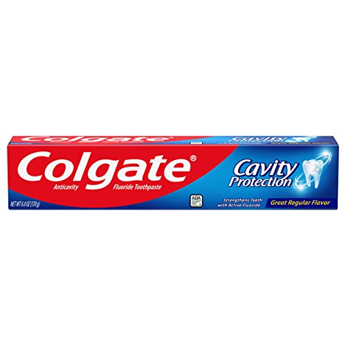 Colgate Cavity Protection Toothpaste with Fluoride -White 6 Ounce (Pack of 6)