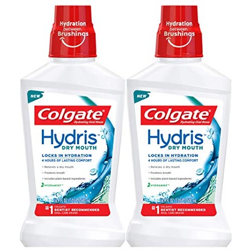 Colgate Hydris Dry Mouth Mouthwash - 500mL, 16.9 fluid ounce (2 Pack)
