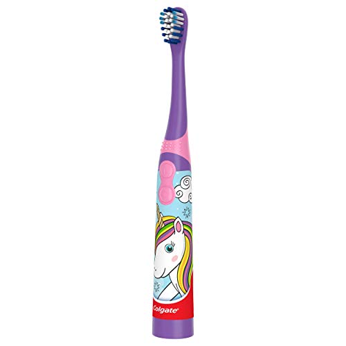 Colgate Kids Electric Battery Powered Toothbrush for Ages 3+, Extra Soft, Uni...