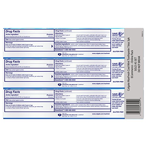 Colgate Max Fresh Toothpaste with Mini Breath Strips, Cool Mint - 7.6 Ounce (...