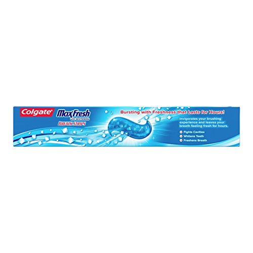 Colgate Max Fresh Toothpaste with Mini Breath Strips, Cool Mint - 7.6 Ounce (...