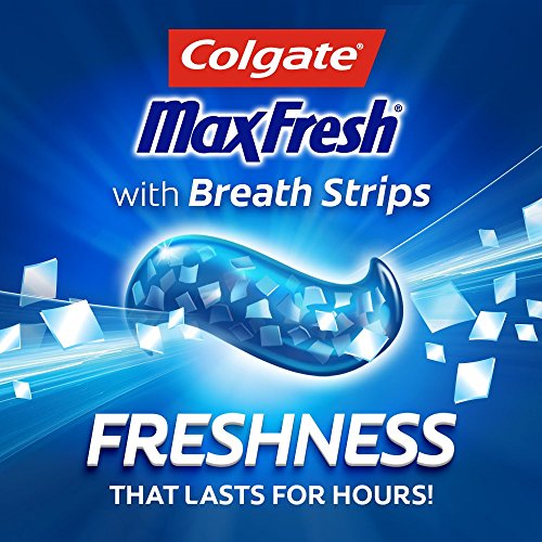 Colgate Max Fresh Toothpaste with Mini Breath Strips, Cool Mint - 7.6 Ounce (...