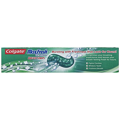 Colgate Max Fresh Whitening Toothpaste with Breath Strips, 6 Oz, Limited Edit...
