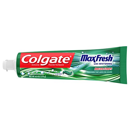 Colgate Max Fresh Whitening Toothpaste with Breath Strips, 6 Oz, Limited Edit...