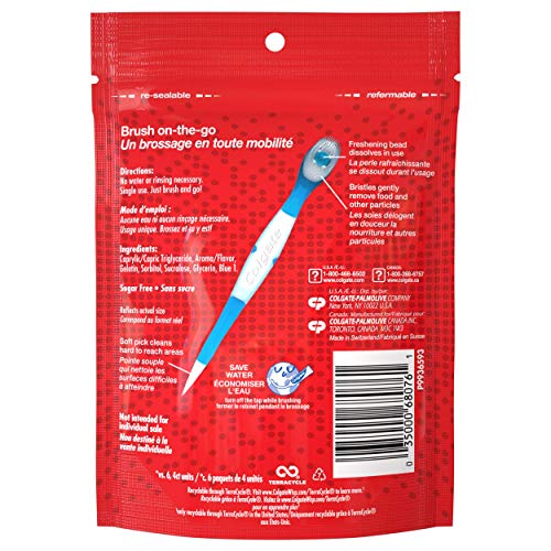 Colgate Max Fresh Wisp Disposable Mini Travel Toothbrushes, Peppermint - 24 C...