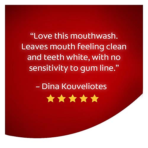 Colgate Optic White Alcohol Free Whitening Mouthwash, 2% Hydrogen Peroxide, F...