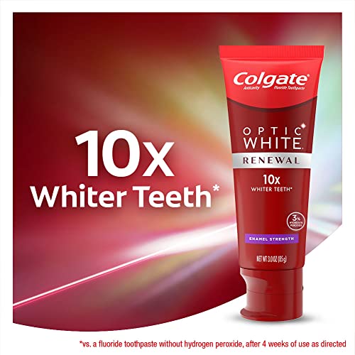 Colgate Optic White Renewal Enamel Strength Teeth Whitening Toothpaste (2 Cou...