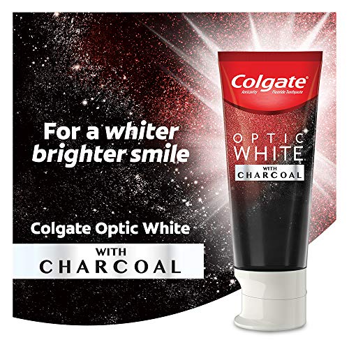 Colgate Optic White with Charcoal Teeth Whitening Toothpaste, Cool Mint, 4.2 ...
