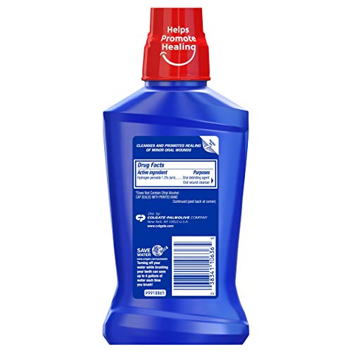 Colgate Peroxyl Antiseptic Mouth Sore Rinse, Mild Mint - 250mL, 8.45 fluid ounce