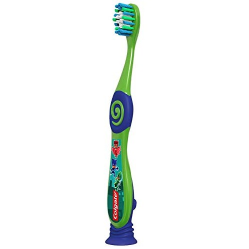 Colgate PJ Masks Toothbrush for Toddlers & Little Children with Suction Cup, ...