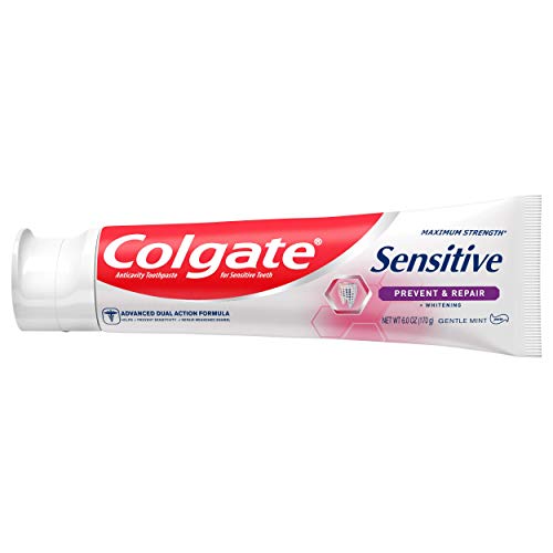 Colgate Sensitive Whitening Toothpaste, Enamel Repair and Cavity Protection, ...