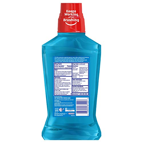 Colgate Total Pro-Shield Alcohol Free Mouthwash, Peppermint - 500mL, 16.9 flu...