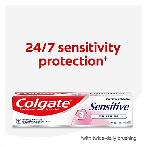 Colgate Whitening Toothpaste for Sensitive Teeth, Enamel Repair and Cavity Pr...