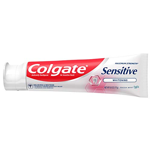 Colgate Whitening Toothpaste for Sensitive Teeth, Enamel Repair and Cavity Pr...