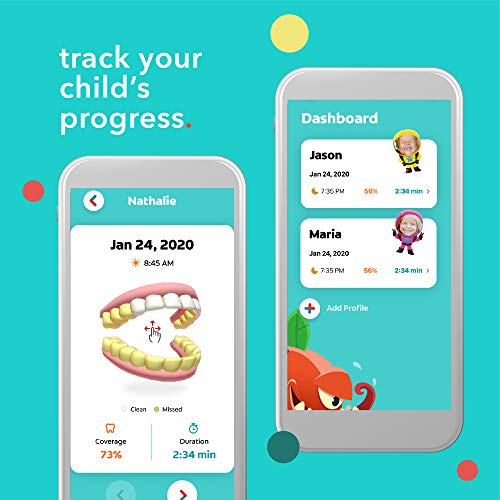 Hum by Colgate Smart Manual Kids Toothbrush Set for Ages 5+, Gaming Experienc...