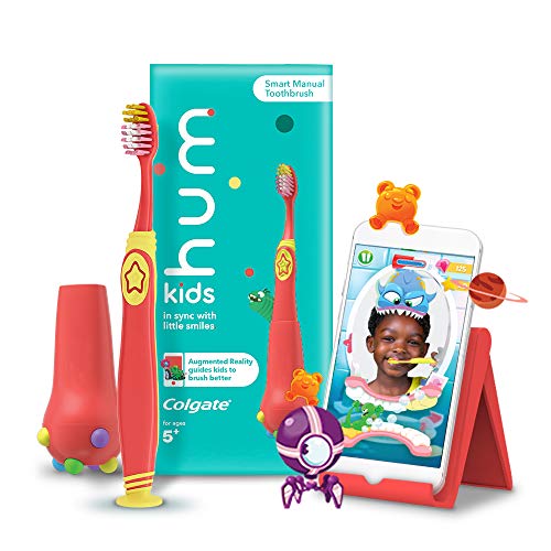 Hum by Colgate Smart Manual Kids Toothbrush Set for Ages 5+, Gaming Experienc...