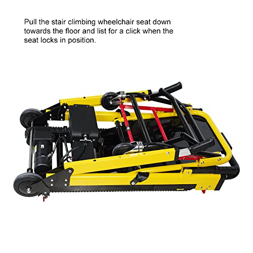 Electric Foldable Chair 4 Wheel Transport Safety and Stability Stair Assist