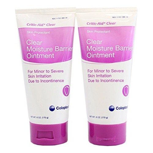 Coloplast Critic-Aid Clear Moisture Barrier Ointment - 6 Ounce Tube - Pack of 2