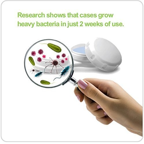 Contact Lens Case, Color Case, Value Pack (Pack of 12)