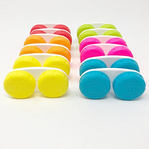 Contact Lens Case, Color Case, Value Pack (Pack of 12)