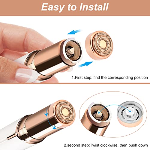 Color You 6PCS Facial Hair Remover Replacement Heads Generation 2 Double Halo...