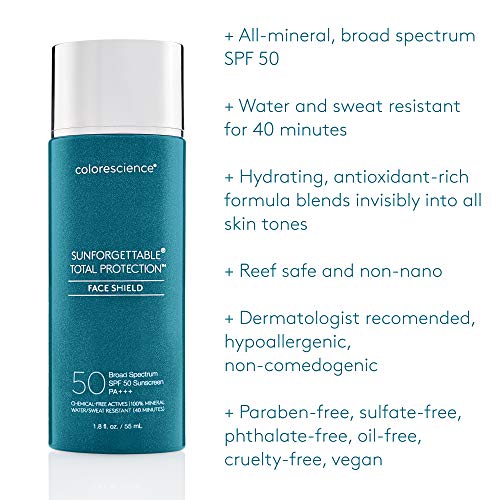 Colorescience Total Protection Face Shield SPF 50, 1.8 Fl Oz