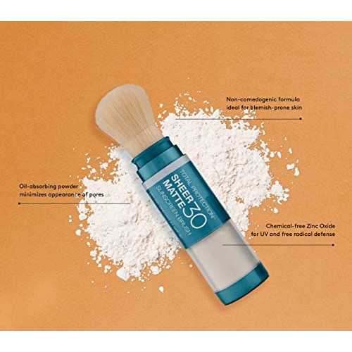 Colorescience Total Protection Sheer Matte SPF 30 Sunscreen Brush For Oily an...