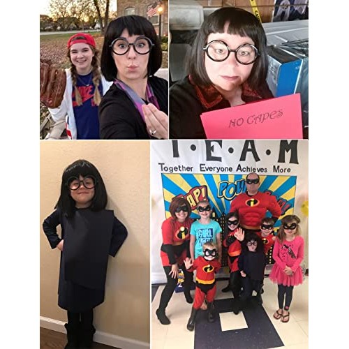 ColorGround Women and Kids Fluffy Medium Cruly Cut Bangs Wig