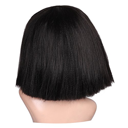 ColorGround Women and Kids Fluffy Medium Cruly Cut Bangs Wig