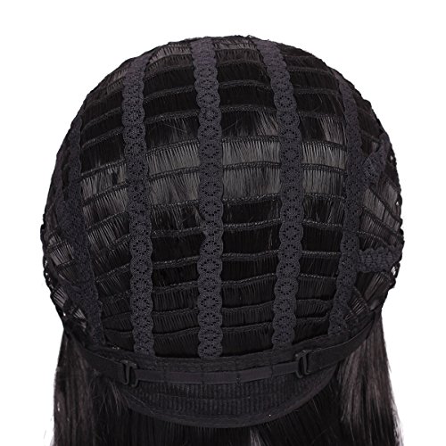 ColorGround Women and Kids Fluffy Medium Cruly Cut Bangs Wig