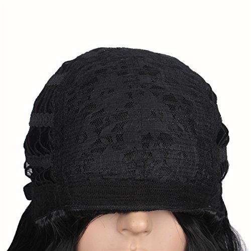 ColorGround Women and Kids Fluffy Medium Cruly Cut Bangs Wig