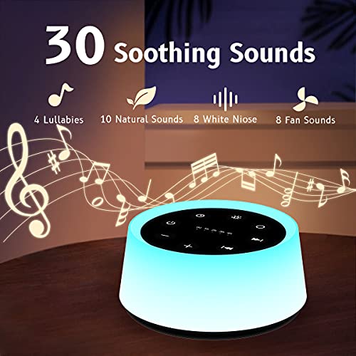 ColorsNoise Sound Machine and White Noise Machine with 30 Soothing Sounds wit...