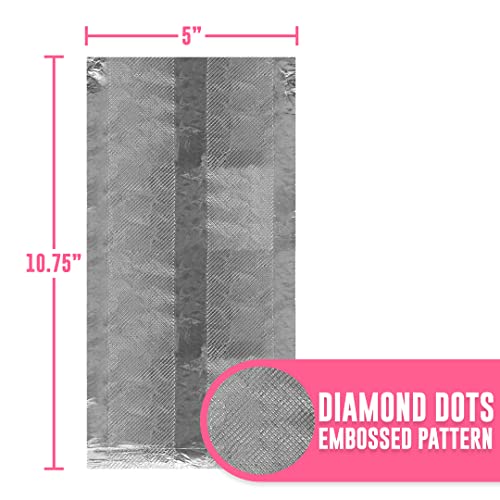 Colortrak Embossed Sheets Silver Aluminum Foil Pop-up Dispenser, 500 Pre-cut ...