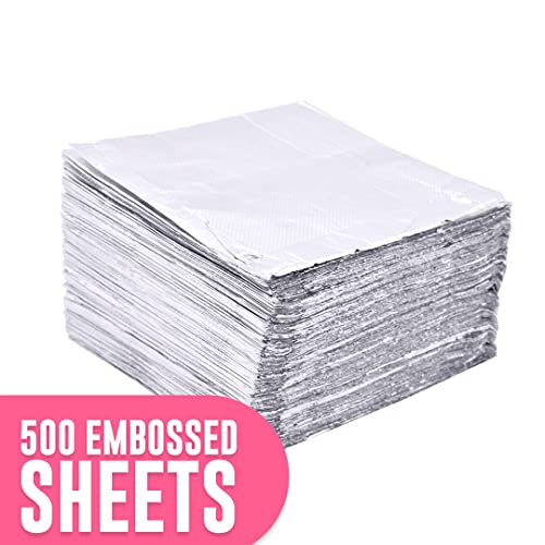 Colortrak Embossed Sheets Silver Aluminum Foil Pop-up Dispenser, 500 Pre-cut ...