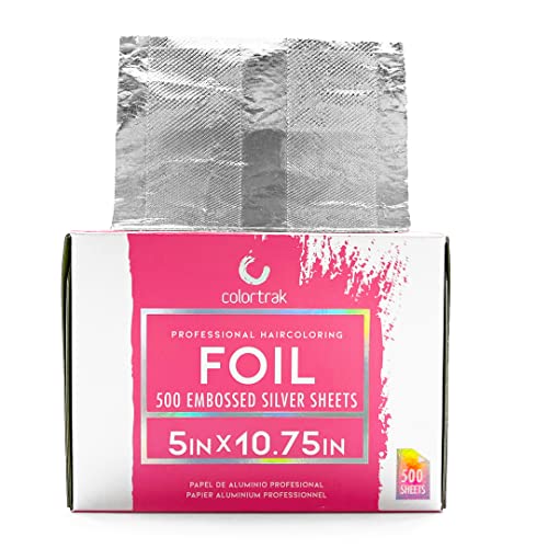 Colortrak Embossed Sheets Silver Aluminum Foil Pop-up Dispenser, 500 Pre-cut ...