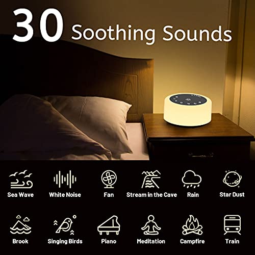 ColourNoise Sound Machines White Noise Machine 12 Colors Night Lights with 30...