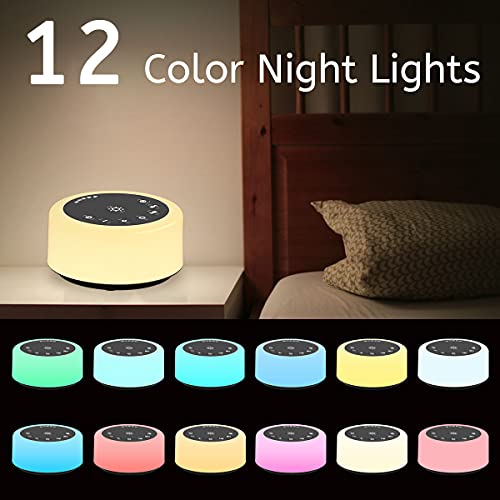 ColourNoise Sound Machines White Noise Machine 12 Colors Night Lights with 30...