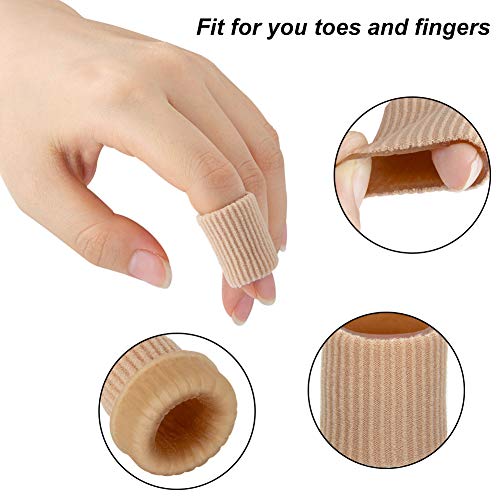 26 Pieces Toe Cushion Tube 0.98 Inches Toe Tubes Sleeves 3 Different Size Sof...
