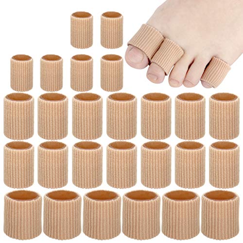 26 Pieces Toe Cushion Tube 0.98 Inches Toe Tubes Sleeves 3 Different Size Sof...