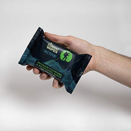 Combat Wipes ACTIVE Outdoor Wet Wipes | Extra Thick, Ultralight, Biodegradabl...