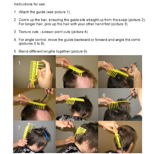 CombPal Scissor Clipper Over Comb Hair Cutting Tool - Barber Hair cutting kit...