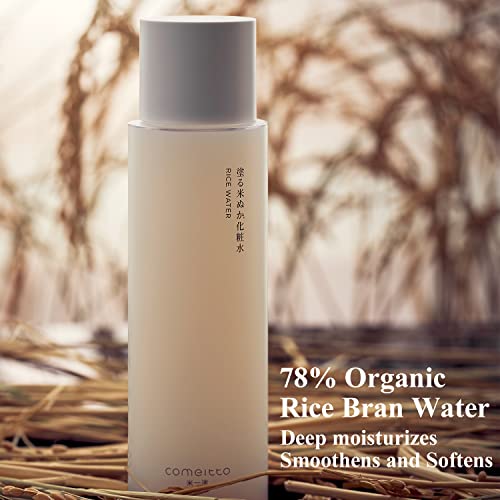 COMEITTO Rice Water 200ml 78% Pure Organic Rice bran Water Soothting Moisturi...