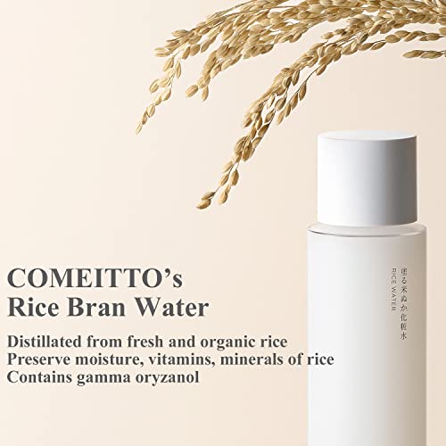 COMEITTO Rice Water 200ml 78% Pure Organic Rice bran Water Soothting Moisturi...