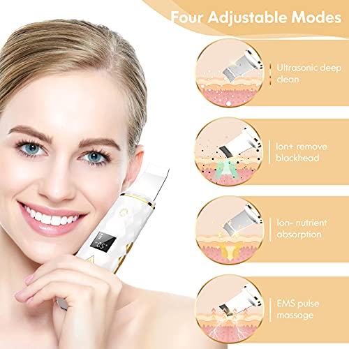 Skin Scrubber Face Spatula, Blackhead Remover Pore Cleaner with LCD Display, ...