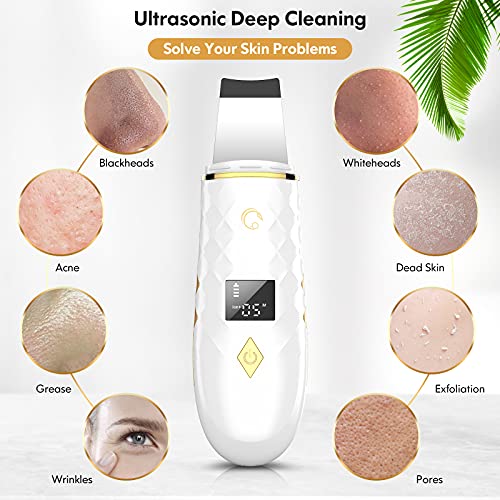 Skin Scrubber Face Spatula, Blackhead Remover Pore Cleaner with LCD Display, ...