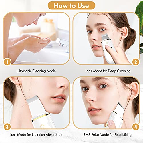 Skin Scrubber Face Spatula, Blackhead Remover Pore Cleaner with LCD Display, ...