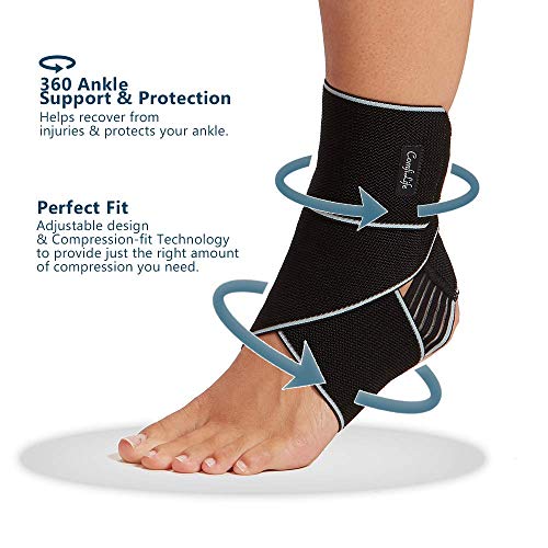 ComfiLife Ankle Brace for Men & Women – Adjustable Compression Ankle Support ...