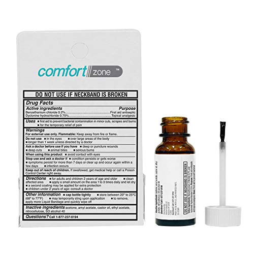 Comfort Zone Liquid Bandage, Antiseptic and Analgesic Protective Skin Treatme...
