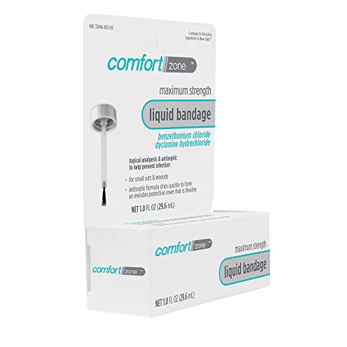 Comfort Zone Liquid Bandage, Antiseptic and Analgesic Protective Skin Treatme...
