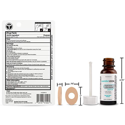 Comfort Zone Maximum Strength Liquid Corn & Callus Remover Treatment with Sal...